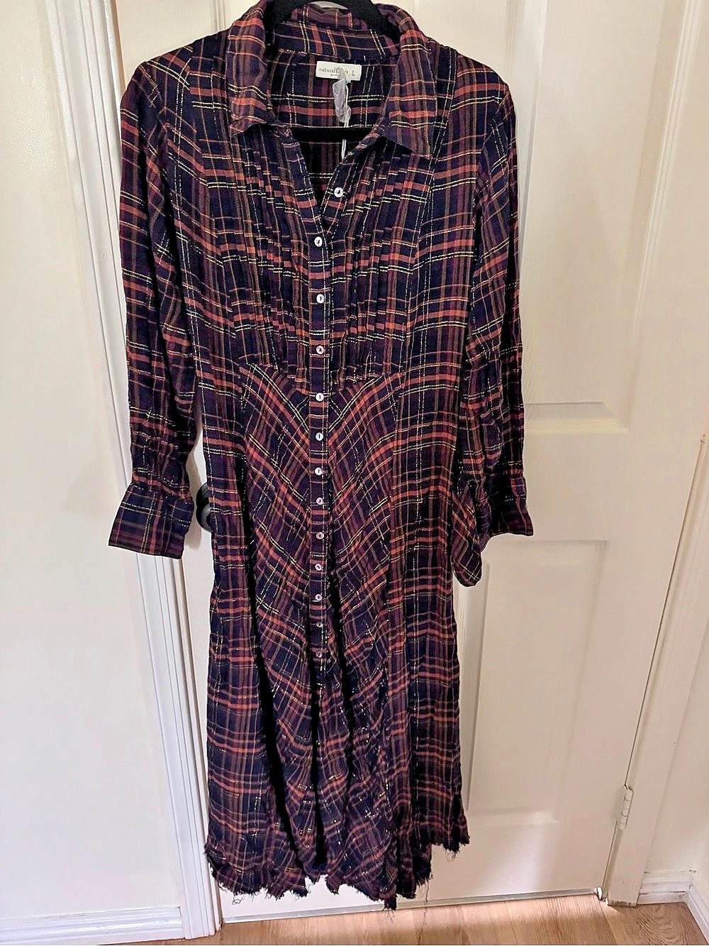 Natural Life Plaid Maxi Dress